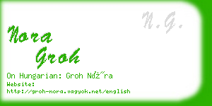 nora groh business card